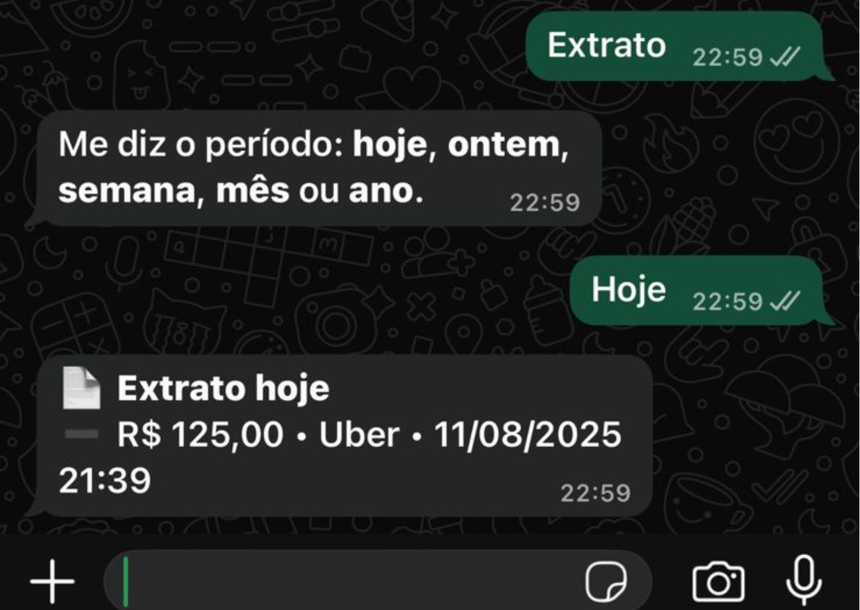 Relatórios e extratos