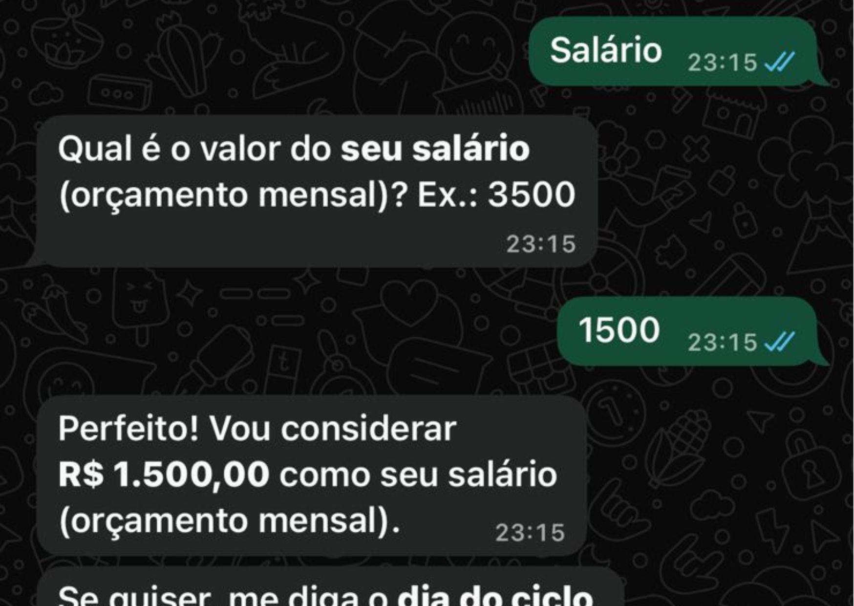 Salário e despesas